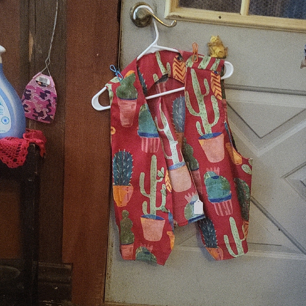 Colorful Cactus Print Vest